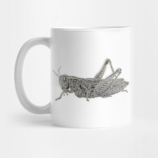 Dotwork Grasshopper Art Print Mug